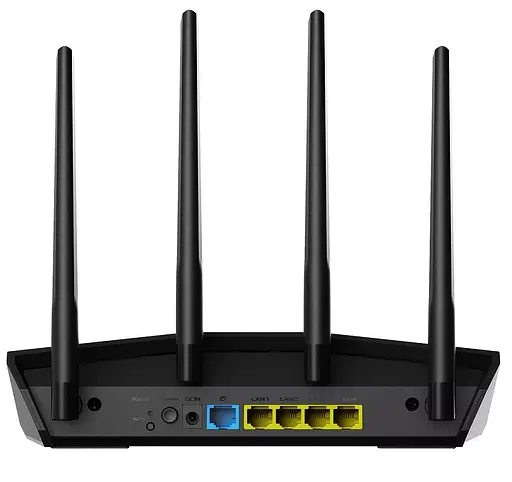 Роутер Asus RT-AX57, Black, WiFi 6 (2.4GHz до 574 MB/s / 5GHz до 2402 MB/s), 4xGLan, 1xGWan, 4 дводіапазонні антени - фото 4