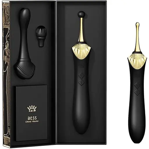 Вагінально-кліторальний вібратор Zalo - Bess Obsidian Black - фото 9