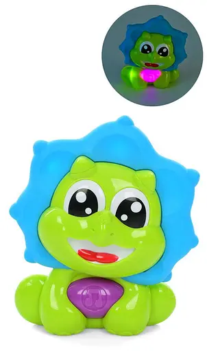 Погремушка музыка, свет, на батарейках, 12.5x18x4 см (в ассортименте)