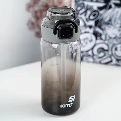 Пляшечка для води Kite 600 мл чорна (K25-1212-1) - фото 4