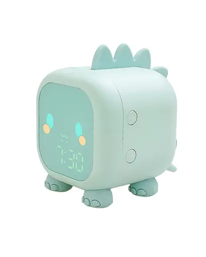 Нічник, настільна лампа із будильником Goldlux 331786 Filip LED 1x1.5W RGB IP20 зелена - фото 1