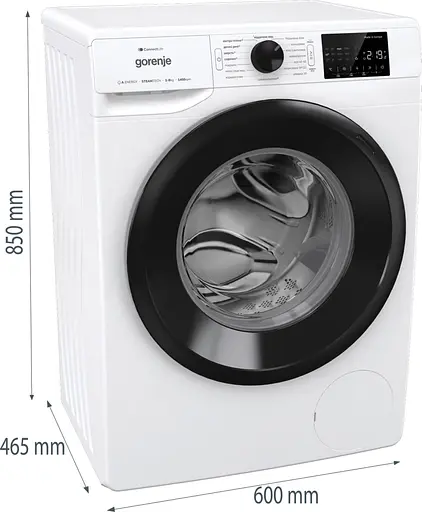 Стиральная машина Gorenje фронтальная 8 кг 1400 A+++ 465 см дисплей инвертор пара Wi-Fi белый - фото 10