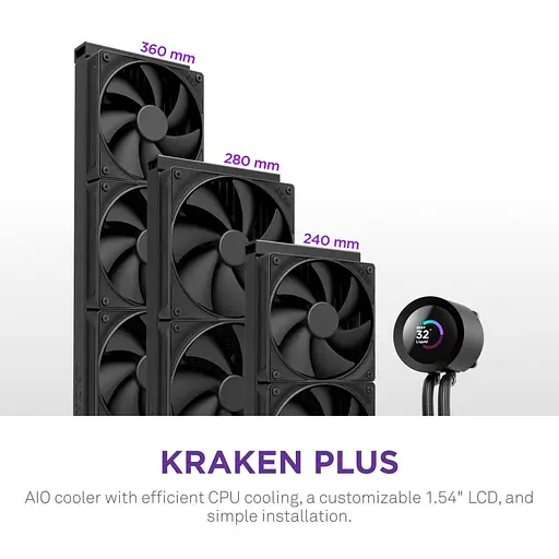 СВО NZXT Kraken Plus V2 360mm (RL-KN360-B2) - фото 8