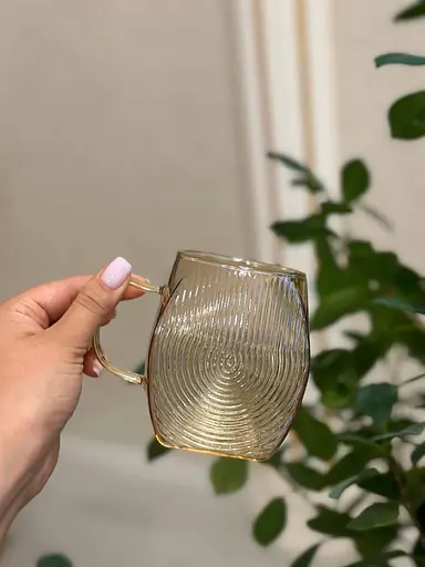 Набор кружек Vittora Ciao VT-5103-400 2 стеклянные чашки 400 мл Золотистый - фото 4