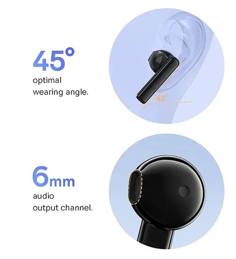 Навушники бездротові Baseus w2i чорні - фото 3