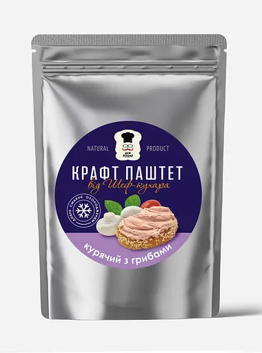 Паштет курячий з грибами Шеф-повар, 100г - фото 1