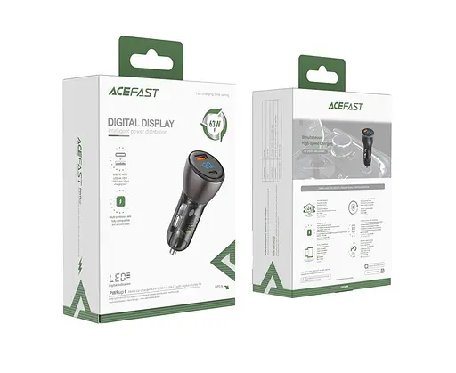 Автомобильный адаптер питания Acefast B6 63 W с дисплеем - фото 6