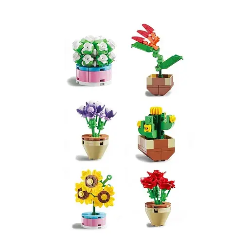 Конструктор Цветы в горшке, 123-935, от 36 деталей - фото 5