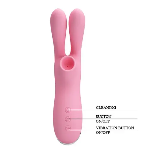 Вакуумный стимулятор клитора с вибрацией Pretty Love Ralap (светло-розовый) - фото 8