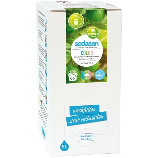 Уцінка. Органічний рідкий засіб Sodasan Color для прання кольорових і чорних тканин 5 л - фото 2