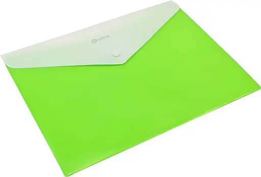 Папка-конверт А4 конверт на кнопці O35206 Optima, 2 відділи (4044572552064) Зелений - фото 1