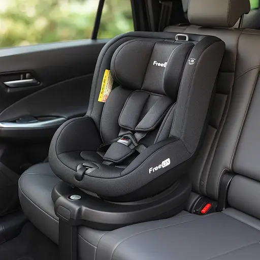 Автокресло FreeON LOTUS поворотность 360° i-size 40-125 см, черный - фото 6