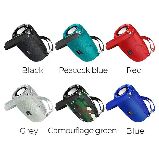 Колонка бездротова Borofone BR4 Wireless speaker Horizon Peacock Blue - фото 6