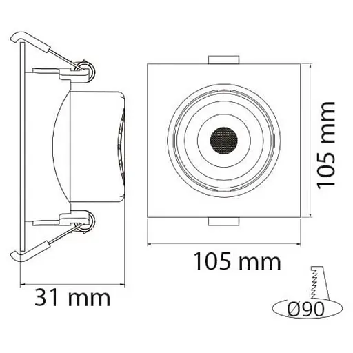 Світильник врізний поворотний "MAYA-9" 9W 6400K білий - фото 4