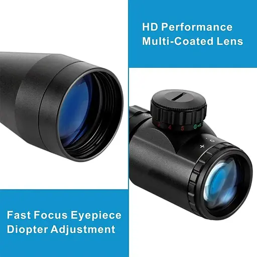 Приціл для гвинтівки Paike 3-9X40 з червоним зеленим козирком та відкидною кришкою - фото 5