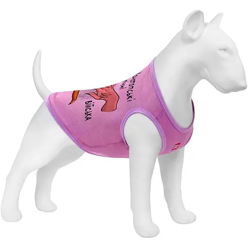 Майка для собак Waudog Clothes малюнок "Конотопські магічні війська", сітка, L, B 42-45 см, C 28-31 см рожевий
