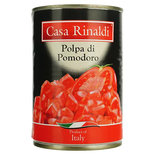 Шматочки томатів Casa Rinaldi очищені, у власному соку 400 г