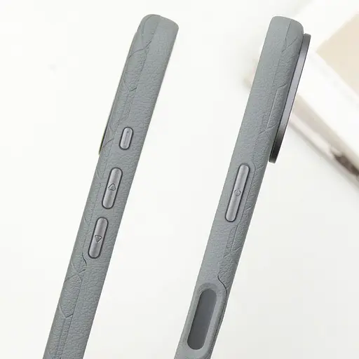 Шкіряний чохол Epik Carved with MagSafe для Apple iPhone 16, 6.1 Grey - фото 5