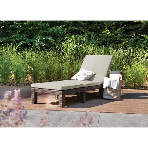 Шезлонг пластиковий Keter Daytona, коричнево-бежевий - фото 4