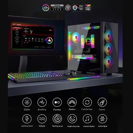 Підставка для відеокарти Coolmoon GT8 ARGB White (GT8-White) U1 - фото 5