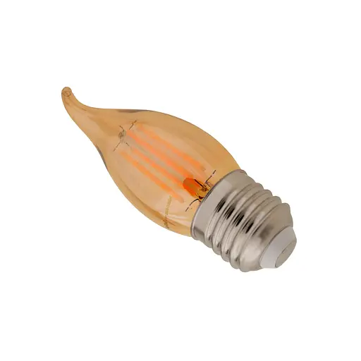 Лампа Brille LED E27, 6W WW C35-T COG матовое золото 220 В - фото 2