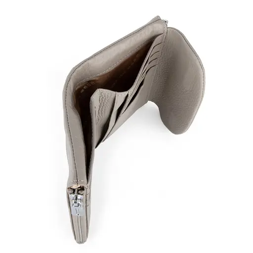 Гаманець жіночий шкіряний De Esse LC68308 -102 світло-сірий на магніті - фото 4