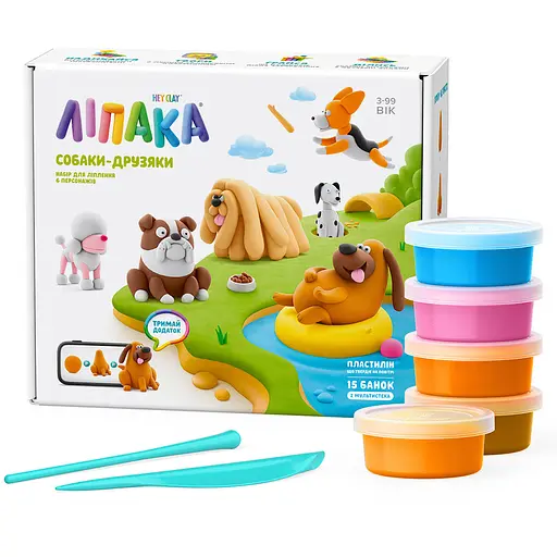 Набір пластиліну що самостійно твердіє Ліпака Собаки-Друзяки (15030-UA01) - фото 2