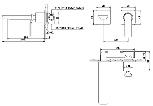 Смеситель для умывальника Kohlman Experience gold + BOX скрытого монтажа QW180EGD Золотой - фото 4