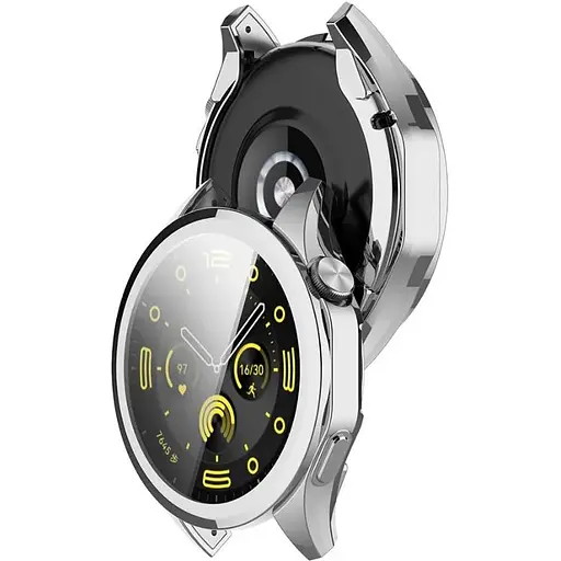 Чехол-накладка DK Silicone Face Case для Huawei Watch GT 4 46mm (silver) - фото 2