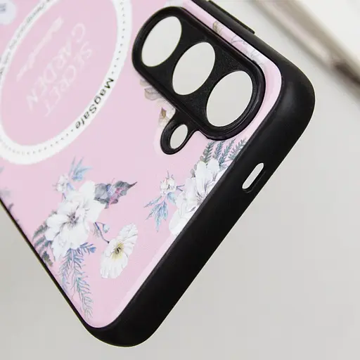 TPU+PC чехол Epik Secret Garden with MagFit для Samsung Galaxy S24 FE Pink - фото 7