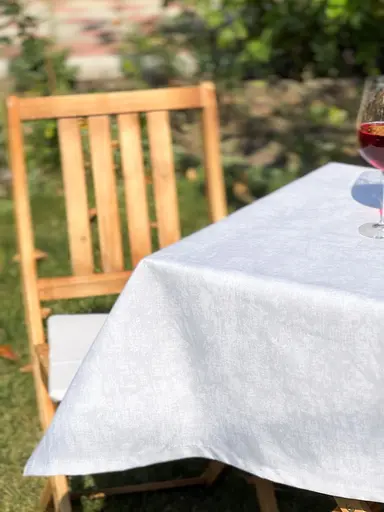 Водовідштовхувальна скатертина Мармур світло-сірий 180х180 см