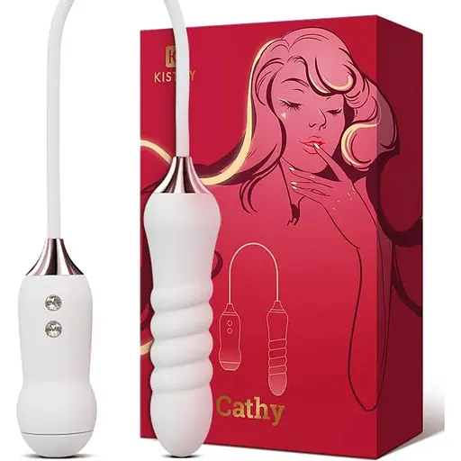 Пульсатор з вакуумним стимулятором KisToy Cathy White - фото 3