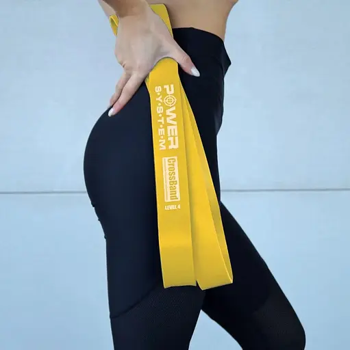 Гумка для фітнесу і кроссфіту Power System PS-4051 CrossFit Level 1 Yellow (опір 4-25 кг) (PS-4051_Yellow) - фото 7