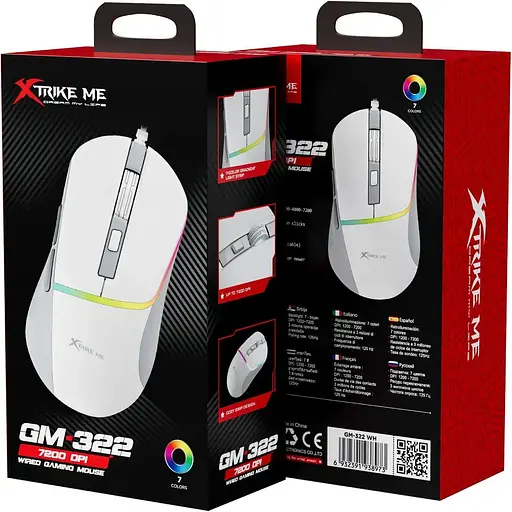 Миша XTRIKE ME GW-322WH USB White [149352] - фото 4