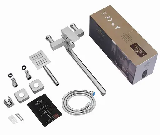 Смеситель для ванны Kroner KRP Edelstahl Kubus-ESG071 (CV036661) - фото 6