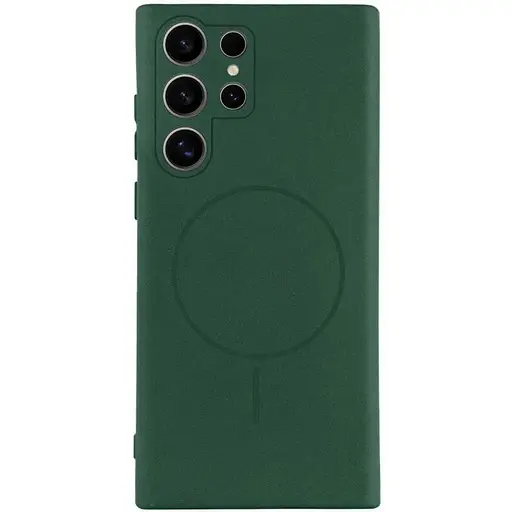 Чохол Silicone Cover Lakshmi Full Camera (AA) with MagFit для Samsung Galaxy S25 Ultra Зелений / Dark green