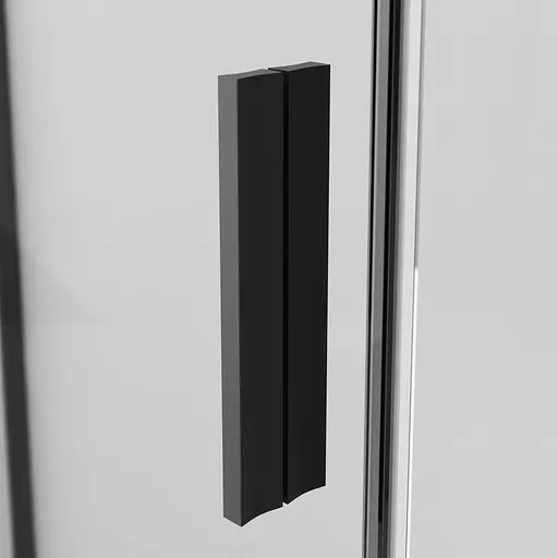 Душевая кабина Am.Pm Gem 5-corner Pivot 90x90 см без поддона black W90UG-405-090BT, прозрачный, черный - фото 5