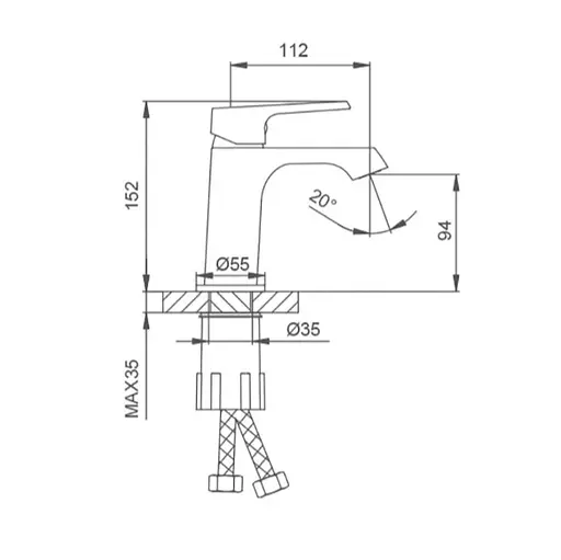 Змішувач для умивальника Frap F1071 - фото 5