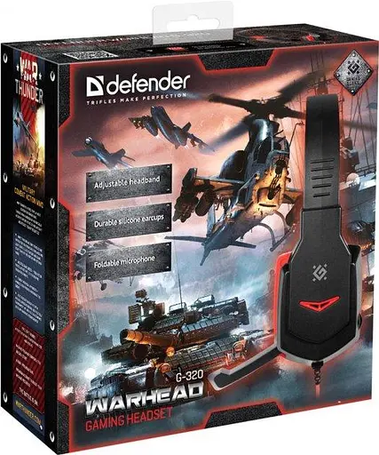 Ігрові навушники Defender Warhead G-320 Black-Red - фото 4