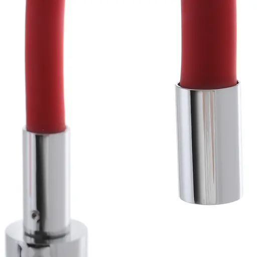 Змішувач для кухні із силіконовим виливом Mixxus Premium RIO 011 Червоний MI5817 Хром - фото 4