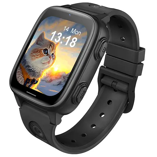 Смарт годинник-телефон дитячі Wonlex CT23 з відеодзвінком WI-FI GPS SIM-карта Black (18356)