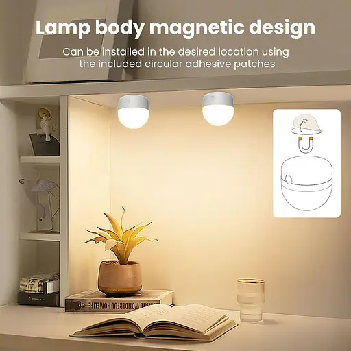 USB-бузаряжаемая лампа с таймером дистанционного управления и 3 цветовыми температурами, яркость 5 Вт с питанием от аккумулятора - фото 2