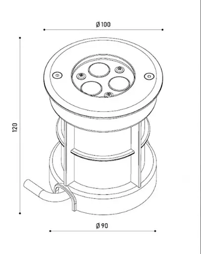 Світильник грунтовий KLOODI KDGL-SC100 3W 3K 30D - фото 3