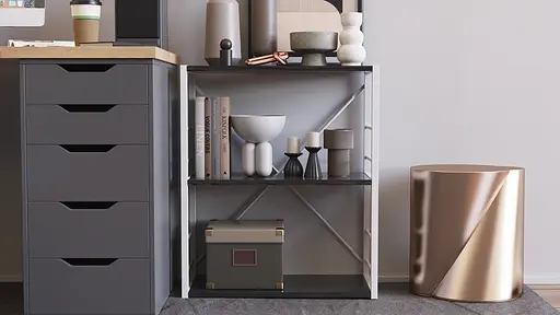 Этажерка 3/60 Серии Коннект 73x60x28 белый ДСП Сосна Кембра 16мм FRD-104265 - фото 2