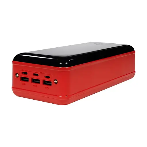 Повербанк 50000mAh Power Bank Kraft KPB-1650L Red 2 світлодіоди (43-00097) - фото 5
