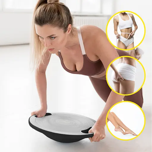 Балансировочная платформа Cornix круглая, пластиковая Grey/Black XR-0443 - фото 3