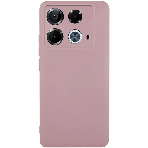 Чехол TPU GETMAN Liquid Silk Full Camera для Infinix Note 40 4G Розовый / Pink Sand