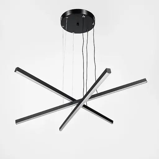 Чорна каскадна Led люстра Ø 80 см | Арт. A 55069-800 BK | Line F - фото 2