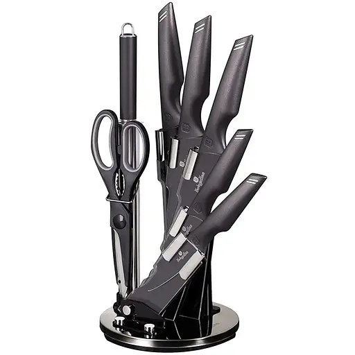 Набор ножей на акриловой подставке Berlinger Haus Carbon Pro (BH-2586)