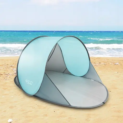 Намет пляжний 4FIZJO Pop-Up 195 x 120 см саморозкладний Grey/Mint (P-5905973401432) - фото 6
